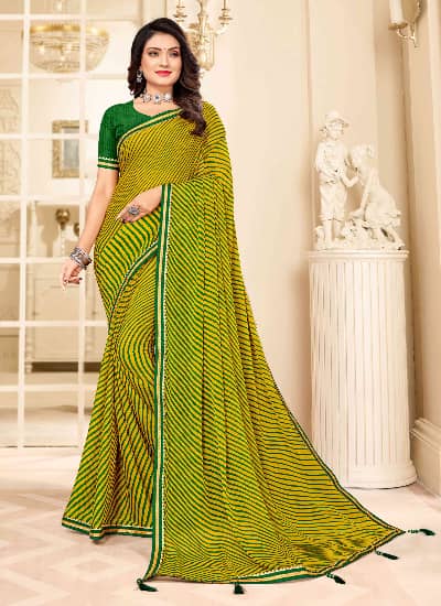 latest leheriya saree designs
