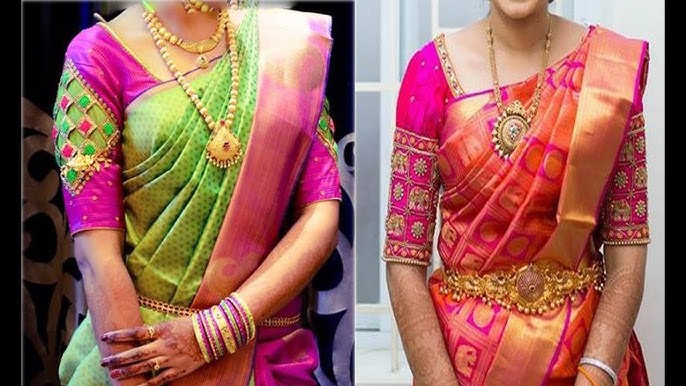 traditional pattu langa blouse maggam work designs