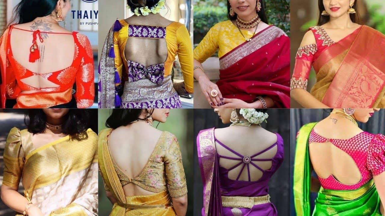 kanjivaram saree blouse designs back side